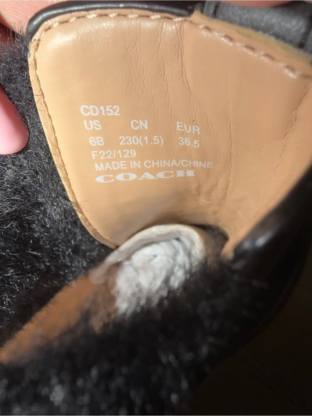 Coach Black Leather Platform Delaney Chelsea Boot with Gum Sole Size 6